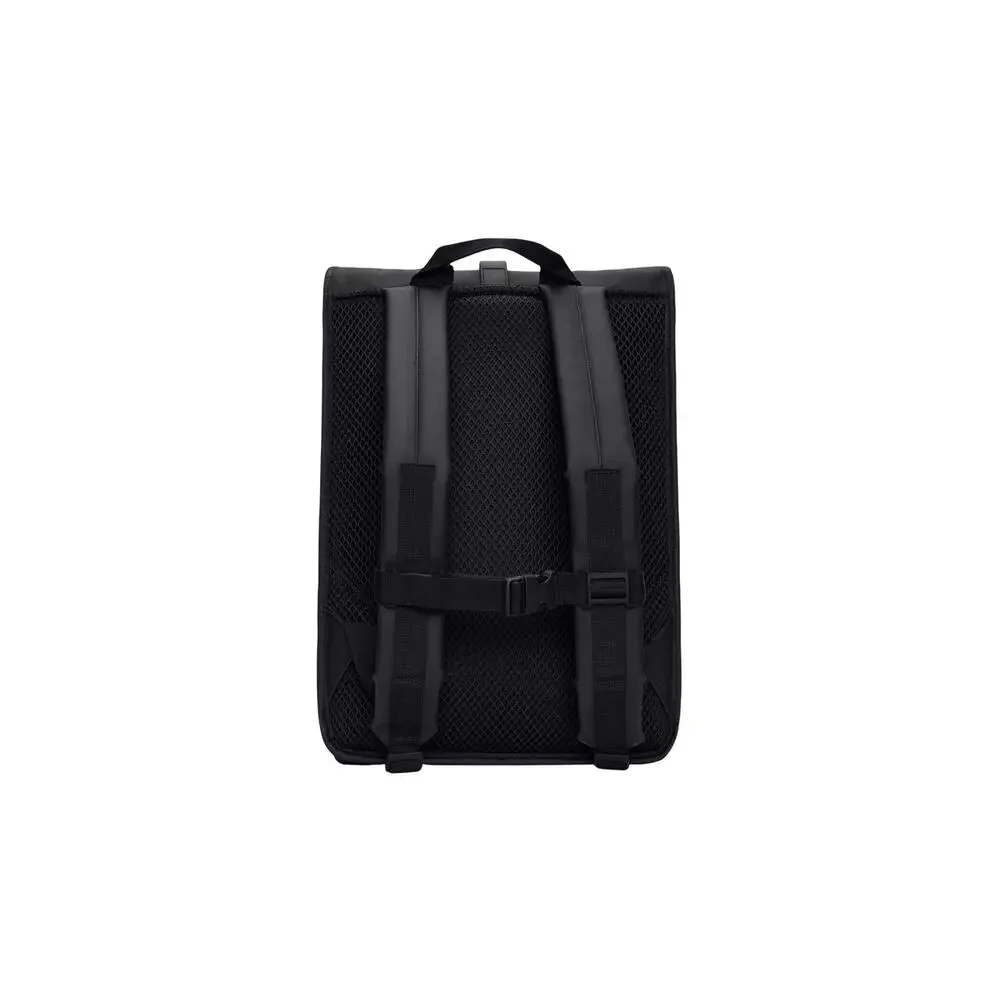 Rains Men's Rolltop Rucksack W3 Backpack Adjustable Straps Black One Size NWT